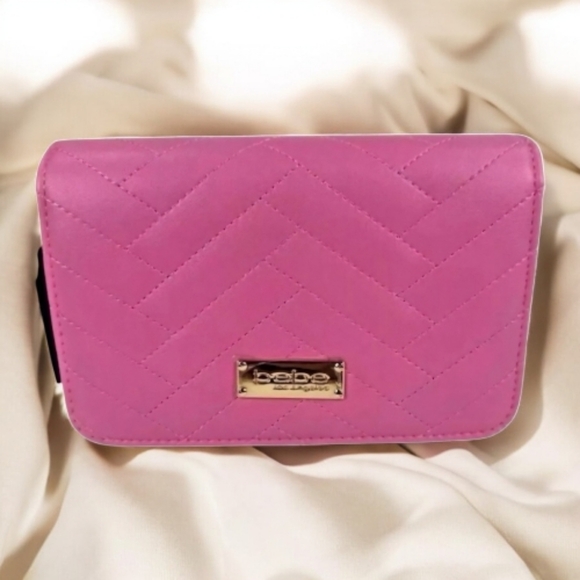 bebe Handbags - Bebe Sofia Bubble Gum Quilted Crossbody -NWT